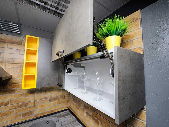 дизайнерские угловые кухни под дерево